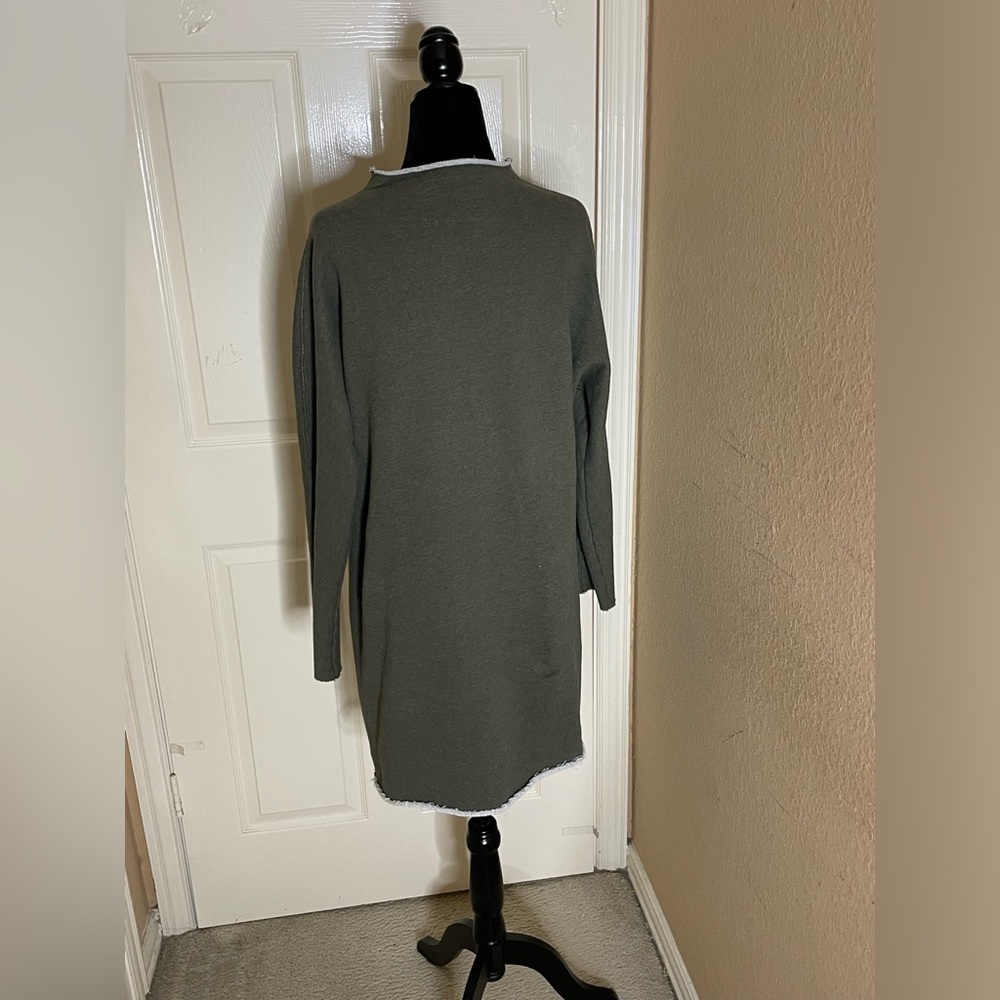 Frank And Eileen Effie L/S Funnel Neck Capelet in Forest Green Large​​​​​​​​​​​ - Picture 4 of 12